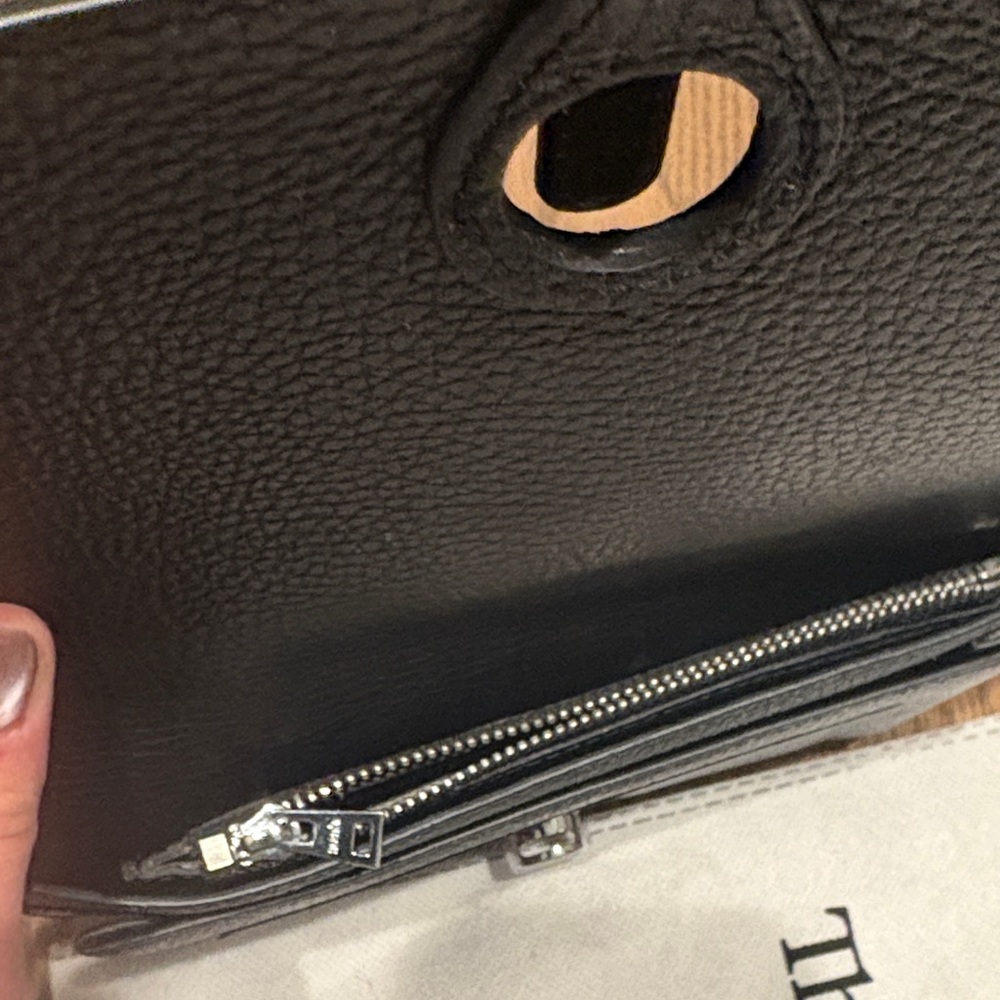Hermes Black Pebbled Leather Clutch Wallet - Picture 5 of 8